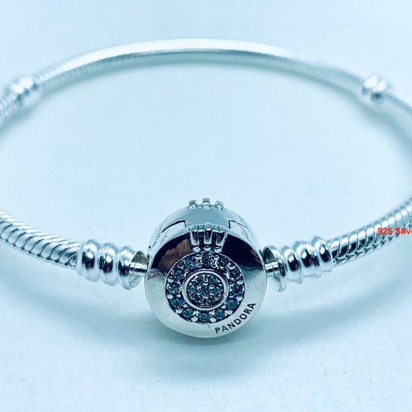 Pandora Moments SPARKLING CROWN O SNAKE Bracelet - Picture 9 of 10